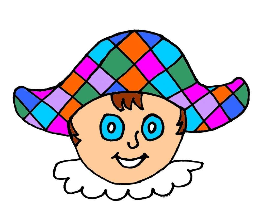 Arlecchino classico per il Carnevale