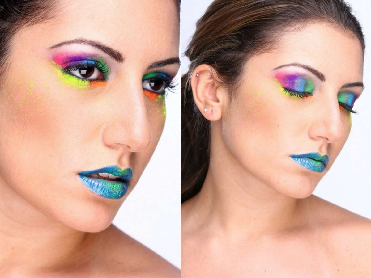 Colori fluo per il trucco originale