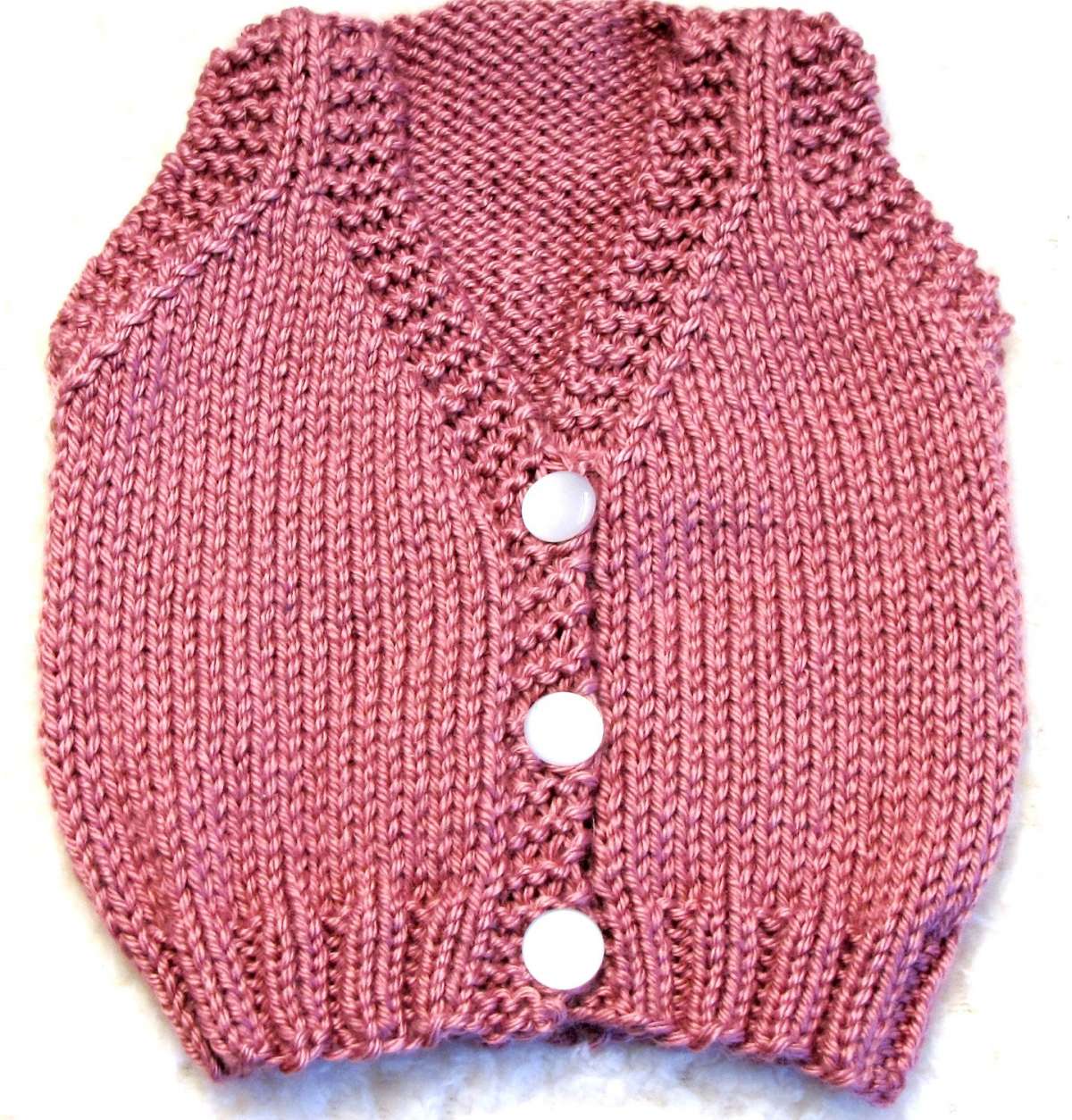 Gilet in lana rosa