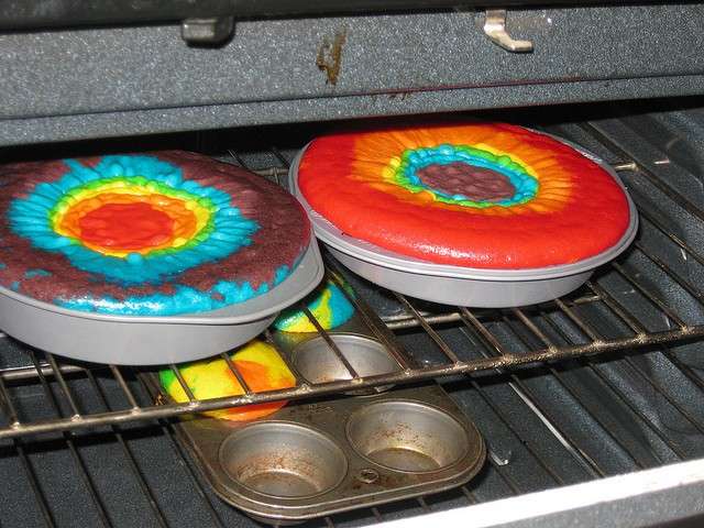 La Torta Arlecchino in forno