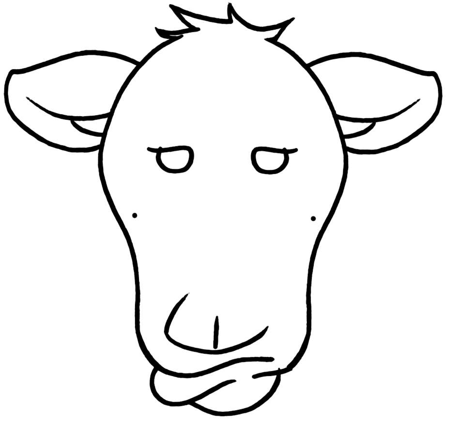 Maschera simpatica da mucca