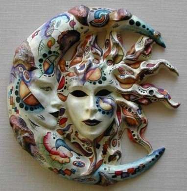 Maschera sole e luna