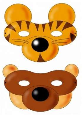 Maschere da orso e tigre