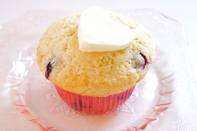 Muffin ai mirtilli con cuore