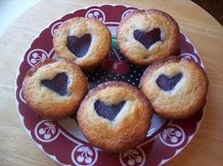 Muffin con cuore di cioccolato