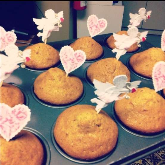 Muffin di zucca decorati