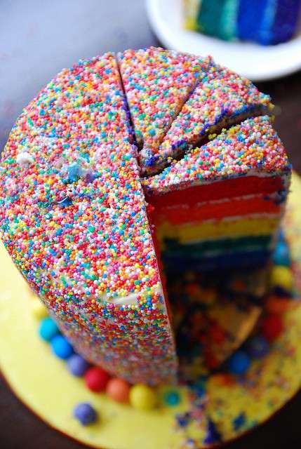 Torta Arlecchino con confetti