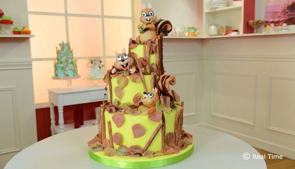 Torta bosco animato