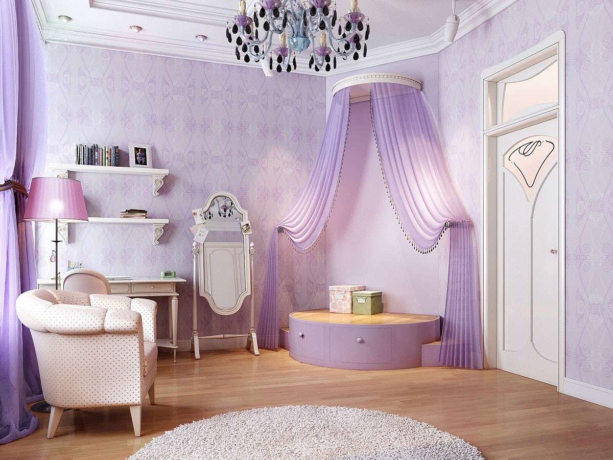 Camera da letto lilla
