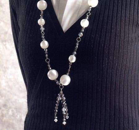 Collana lunga di perle