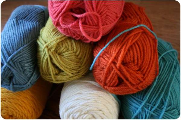 Gomitoli in lana colorata