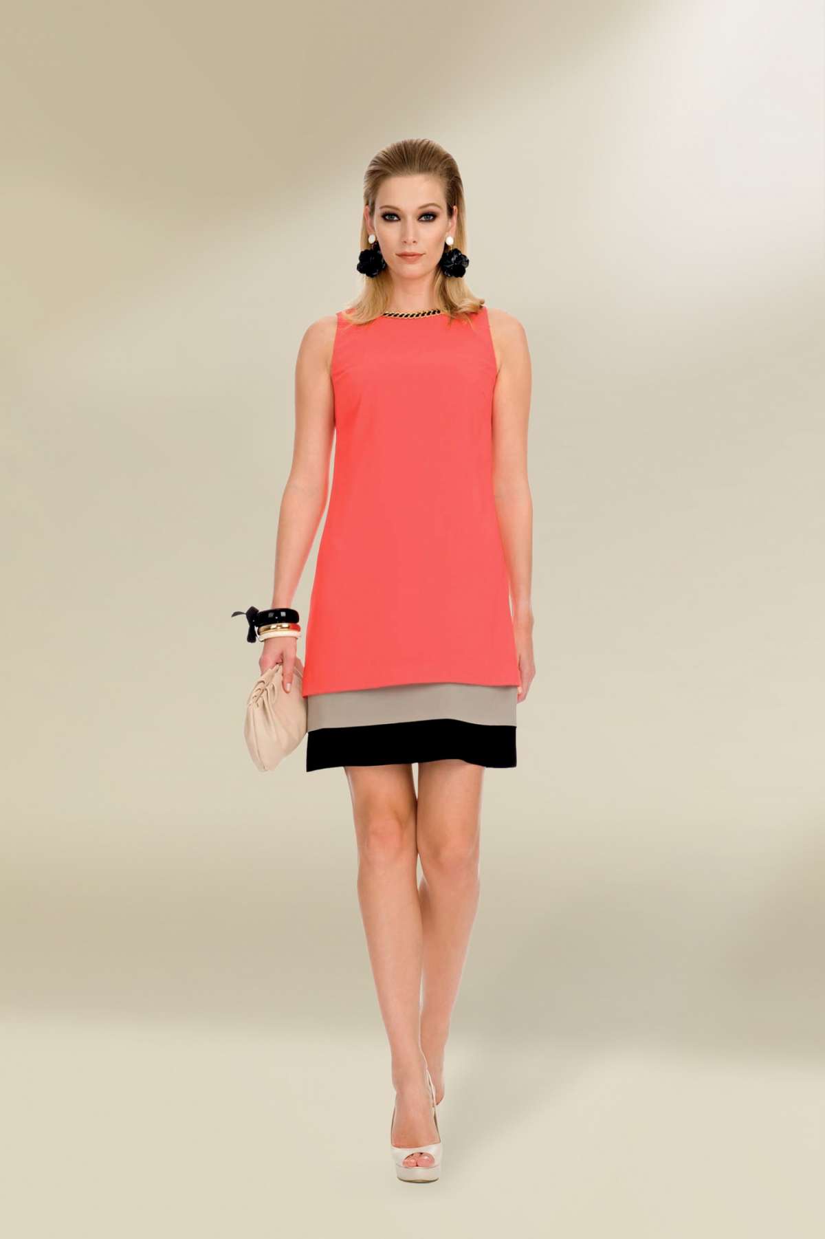 Minidress in color block