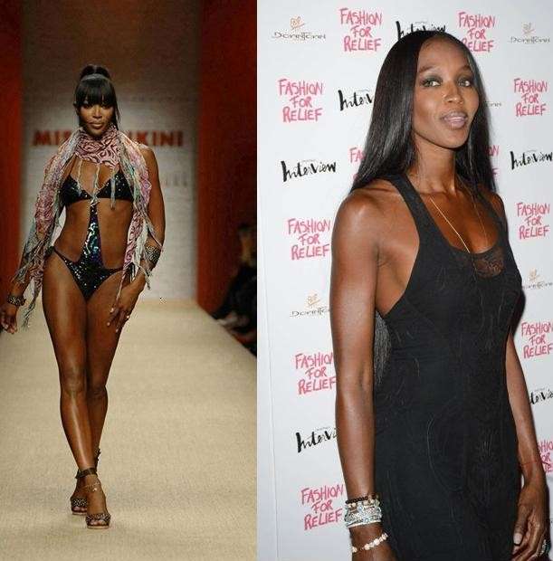 Naomi Campbell ieri e oggi