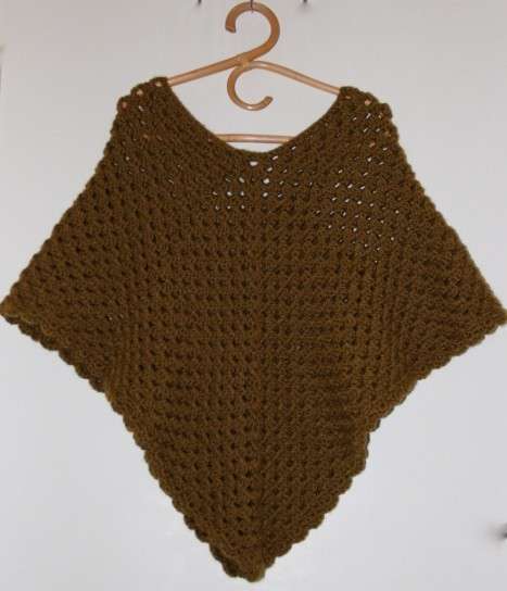 Poncho color marrone