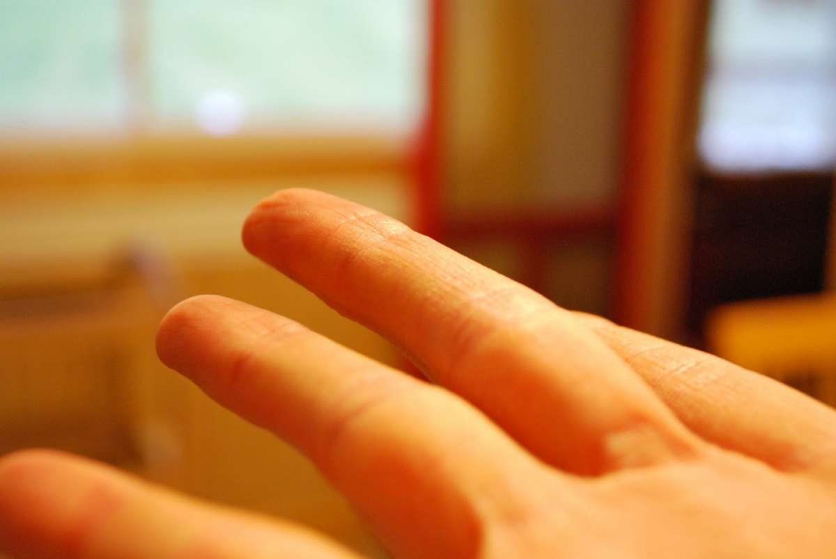 Porro sulle dita della mano