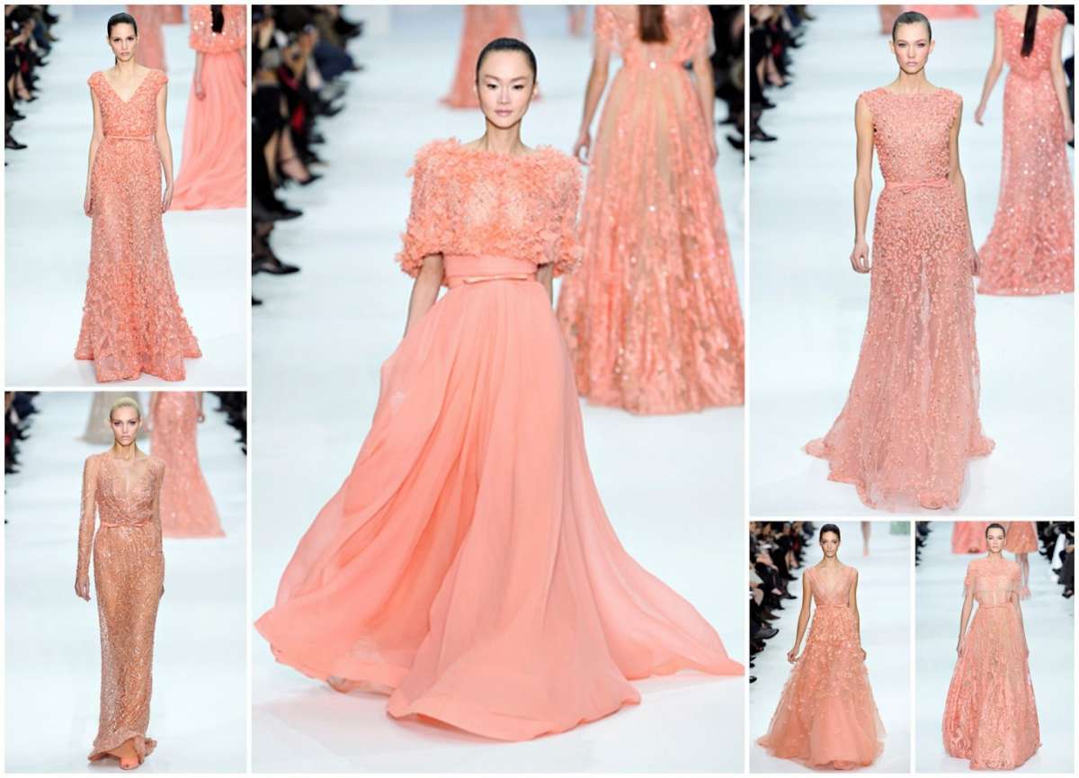 Abiti eleganti in rosa antico Elie Saab