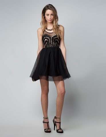 Abito Bershka con gonna in tulle