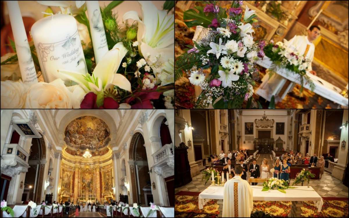 Addobbi per la Chiesa con fiori classici e chic