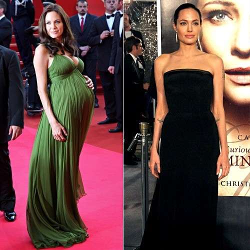 Angelina Jolie pre e post parto