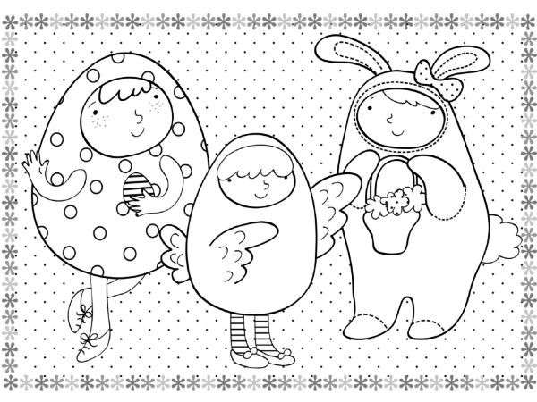 Disegni per i lavoretti di Pasqua dei bambini