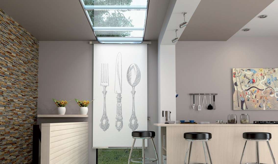 Pannelli moderni per le finestre della cucina