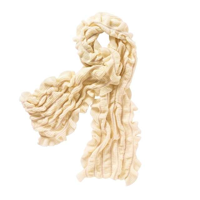 Sciarpa beige arricciata