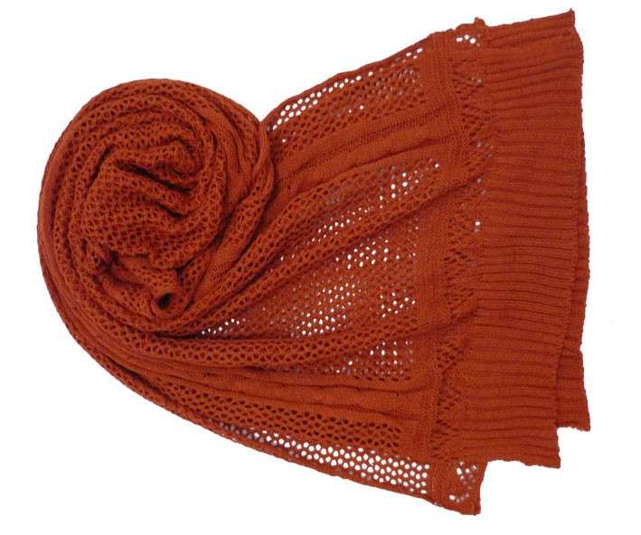 Sciarpa con maglia a rete