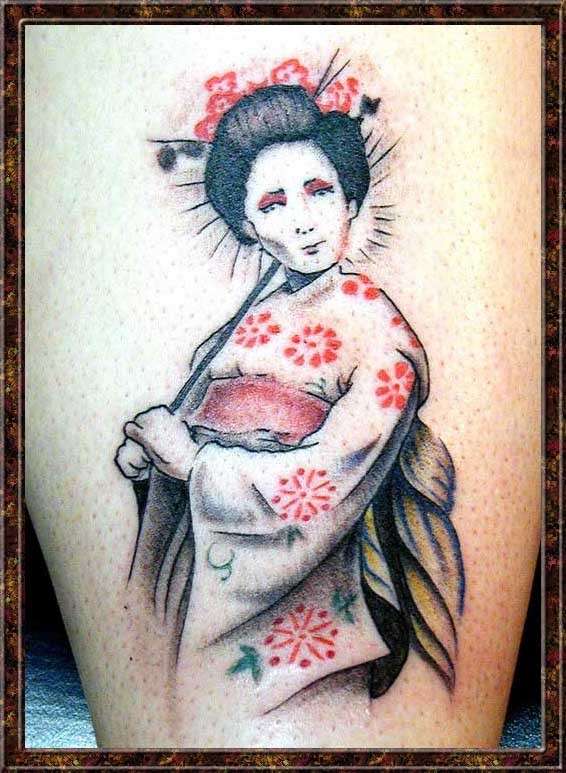 Tatuaggio con geisha