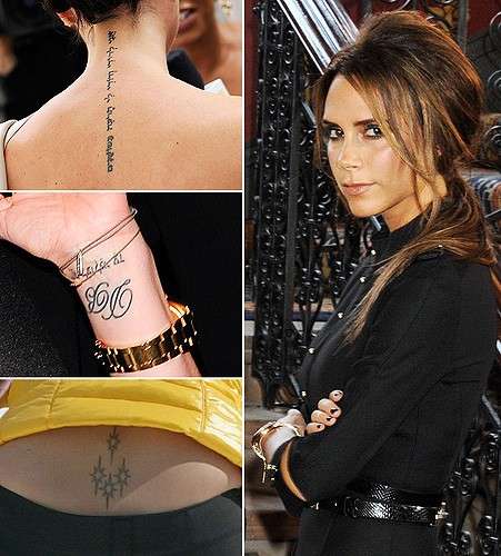 Tatuaggio con nome di Victoria Beckham