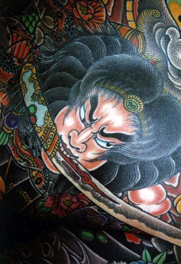 Tatuaggio giapponese con guerriero