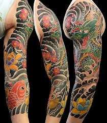 Tatuaggio giapponese su tutto il braccio