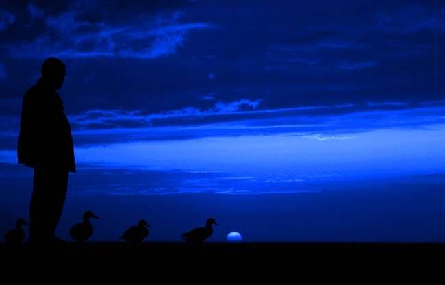 Buonanotte con panorama notturno