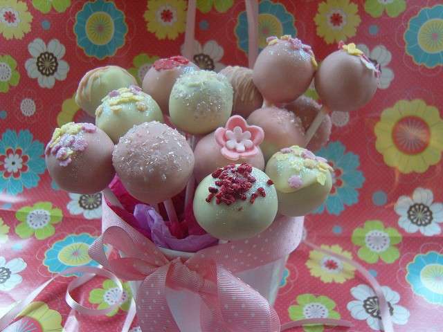 Cake pops floreali