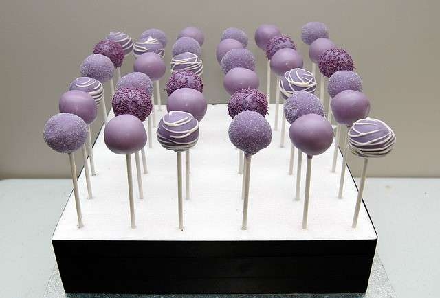 Cake pops lilla