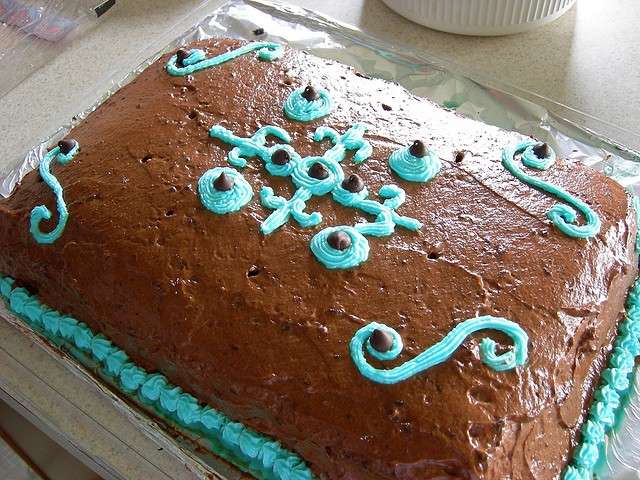 Mousse al cioccolato per decorazione della torta