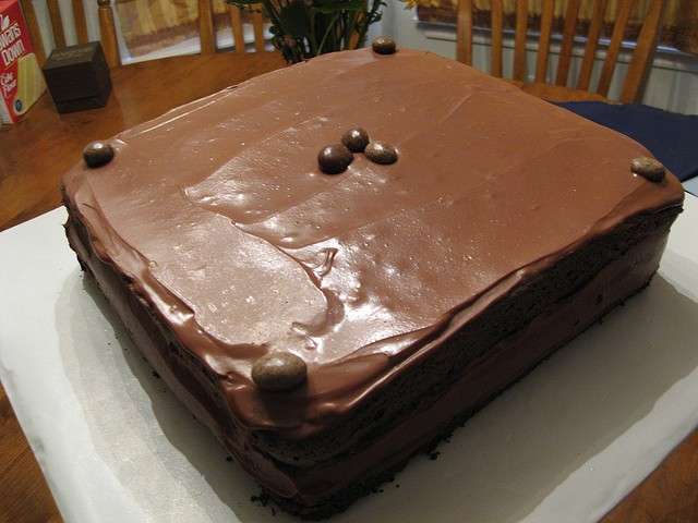 Torta al cioccolato quadrata