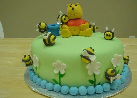 Winnie the Pooh, torta con fondant