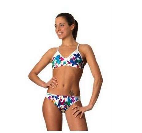 Bikini da acquagym Okeo con stampa multicolor