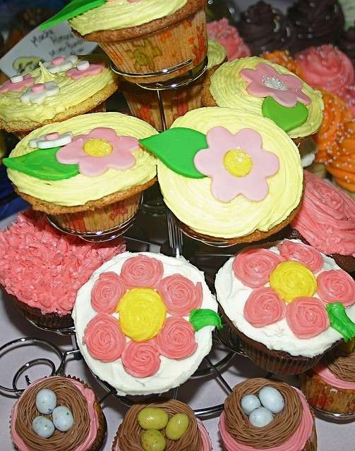 Decorazione di fiori per i cupcake