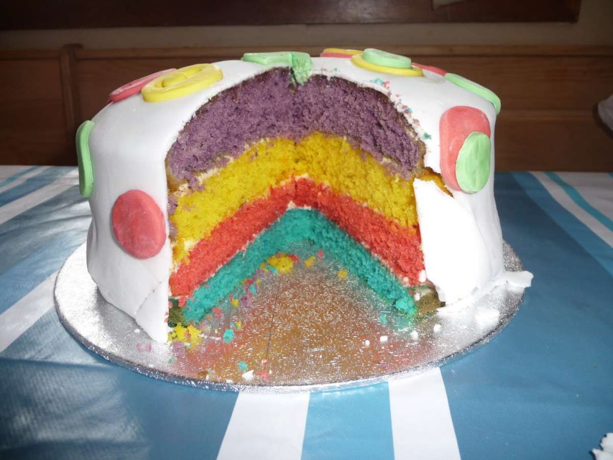 Torta colorata per il compleanno