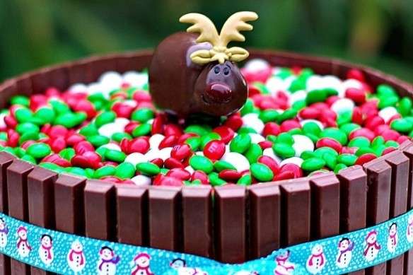 Torta kit kat per Natale