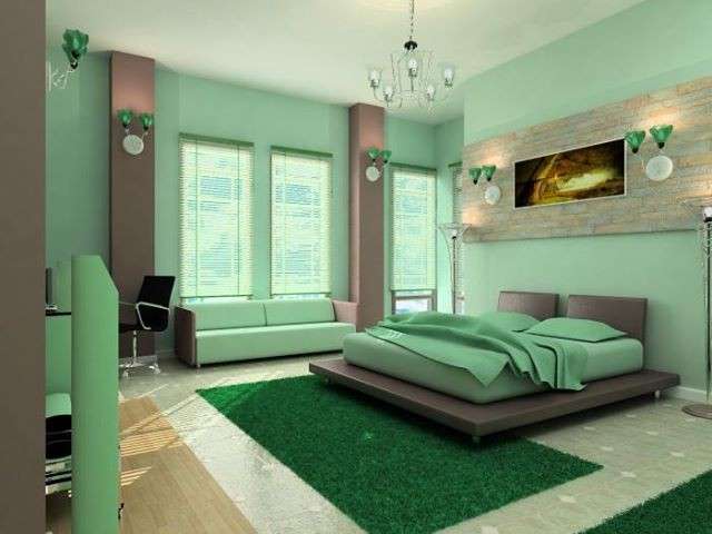 Verde menta per la camera da letto
