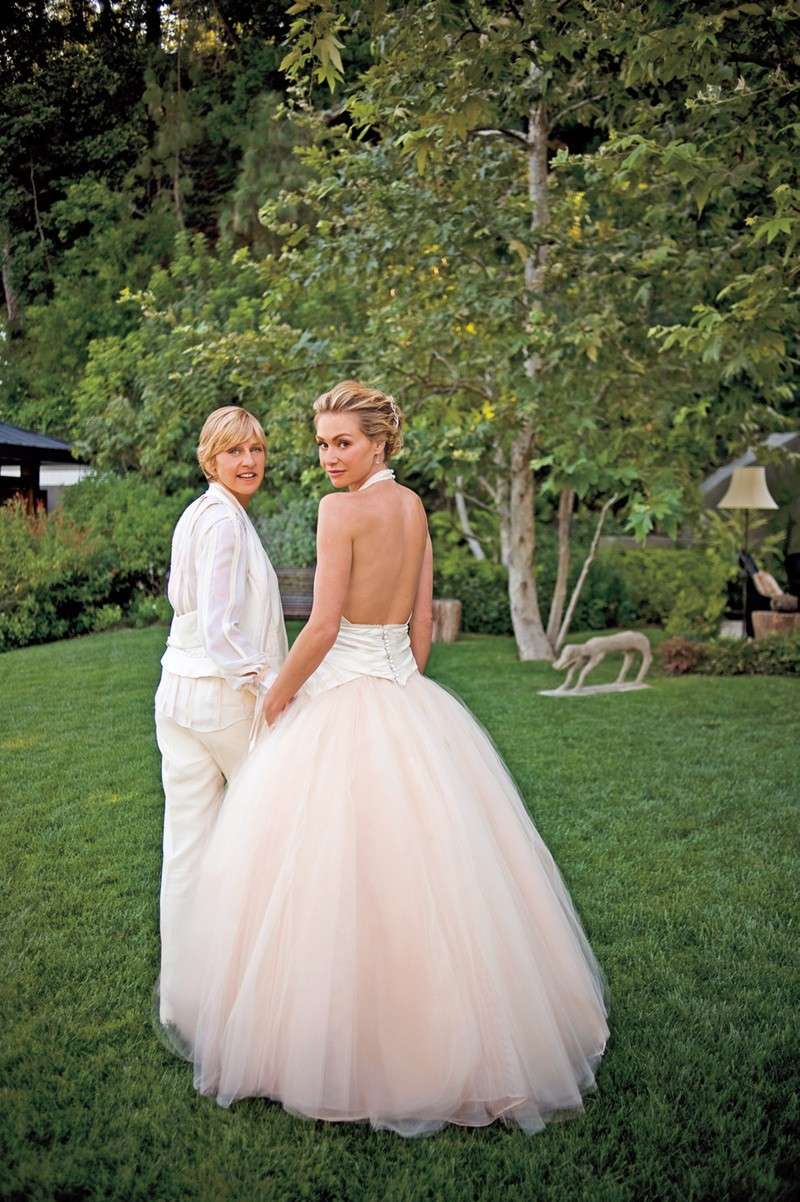 Abito da sposa di Portia de Rossi