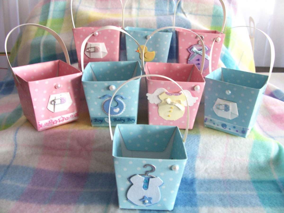Baby Shower: cestini porta confettti