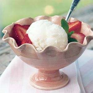 Fragole con sorbetto