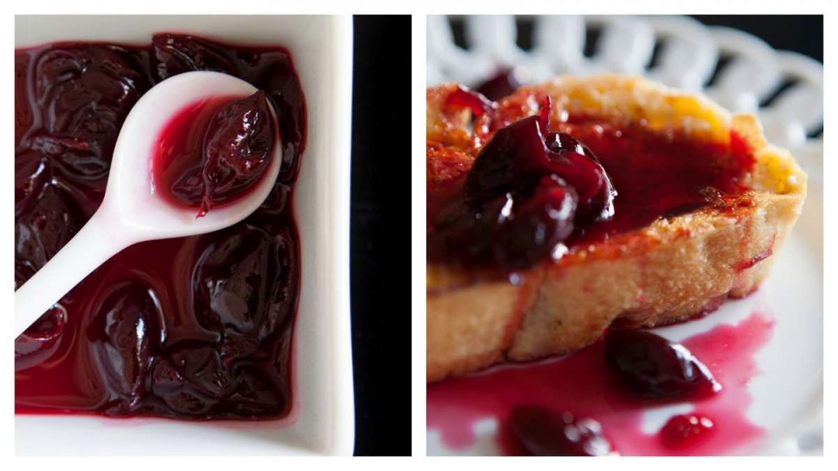 French toast con marmellata di ciliegie