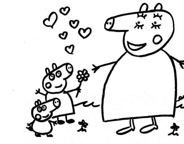 Peppa e George con la mamma