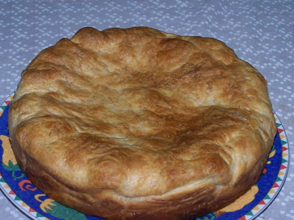 Torta rustica con piselli