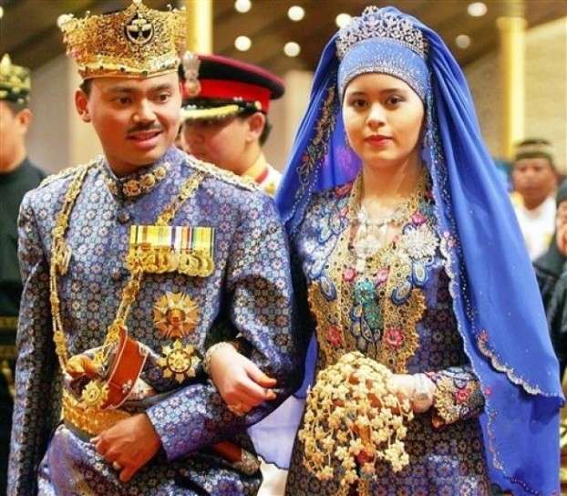 Vestito da sposa della moglie del Principe del Brunei