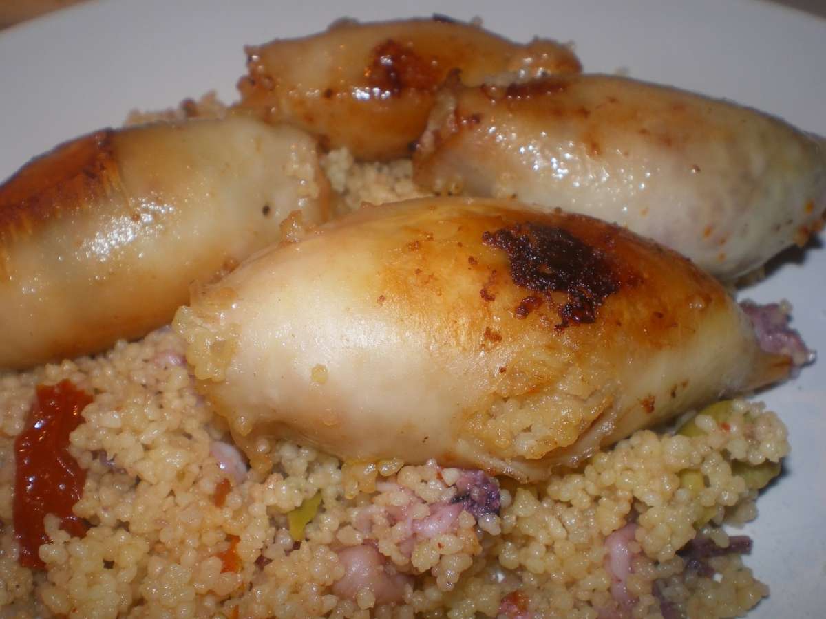 Calamari con cous cous